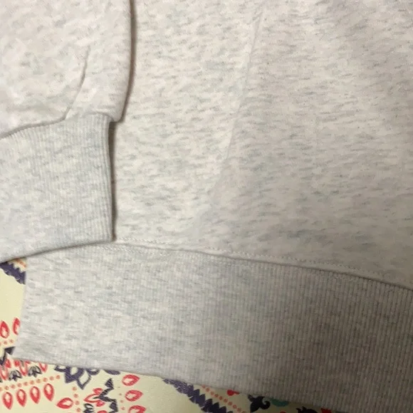 Parke Heather Grey Mock Neck Sweatershirt with Maroon Varsity logo size L / XL - Picture 5 of 7